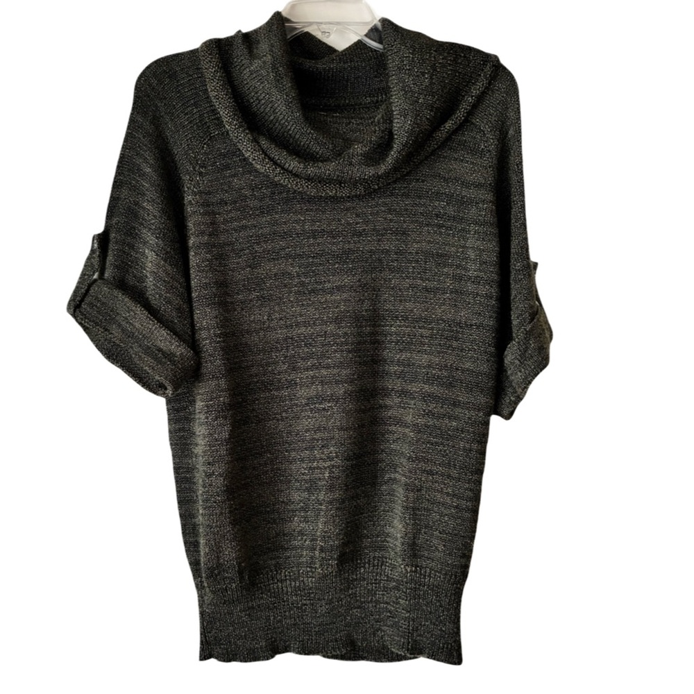 Sarah Spencer Cowl Neck Sweater, Sz. L, Dark Green, Wool Blend